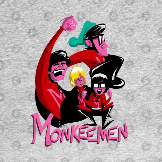 Monkee Men Pop Art by UzzyWorks